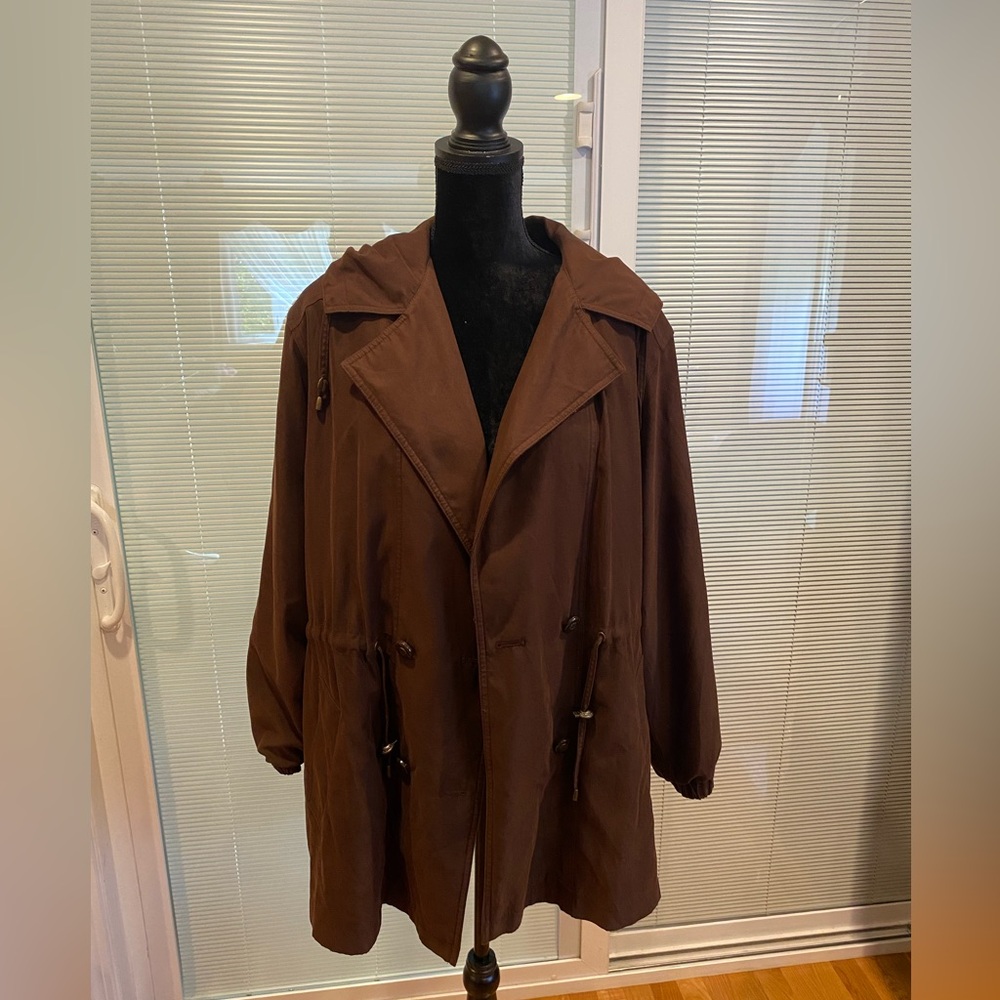 Gallery Brown Trench Coat with Timeless Design